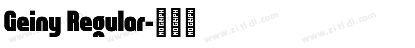 Geiny Regular字体转换